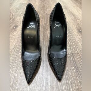 Christian Louboutin Kate 100 birdy python black 39.5